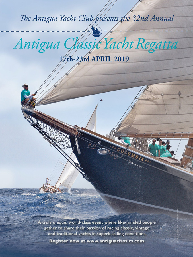 Antigua Classics Yacht Regatta Programme as appearing in Wooden Boat.