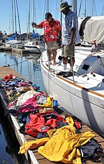 beer koozie problem looking at boat cleanup